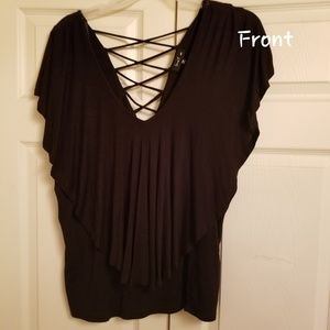 🖤Sexy ruffled with criss cross back🖤